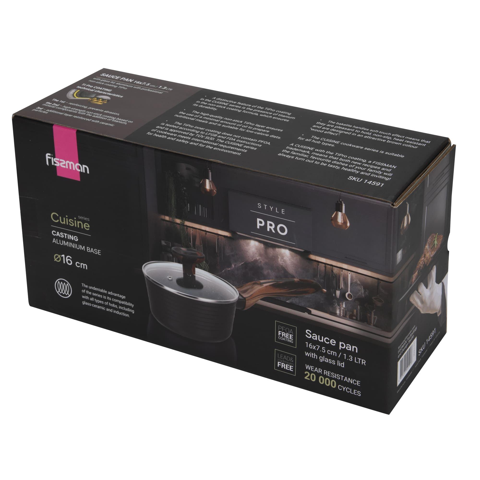 Cacerola Antiadherente Cuisine con Fondo de Inducción 1.3 Litros Fissman-9
