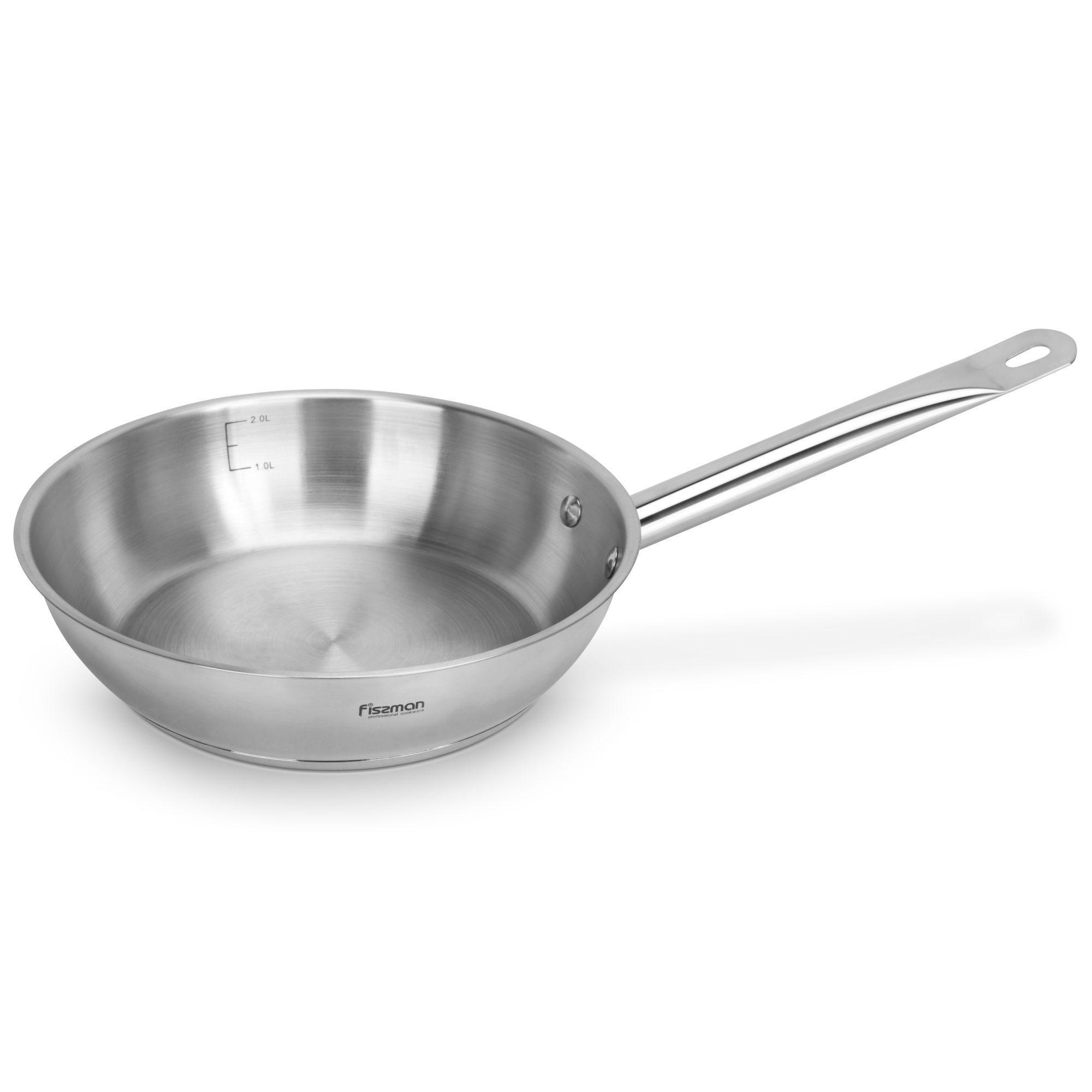 Sartén Professional Acero Inoxidable 24x6 cm Fissman-0