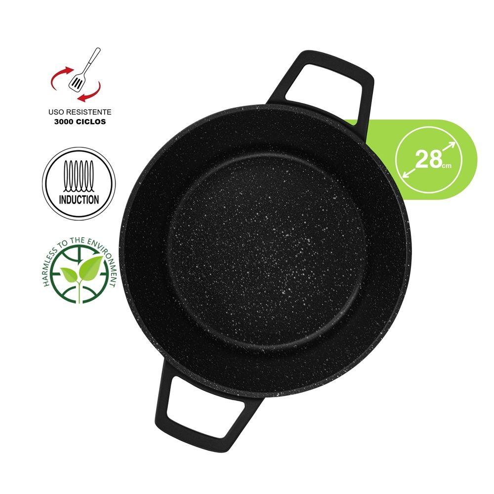 Olla Antiadhrente Filomena con Tapa De Cristal 5.7 Litros Fissman-2