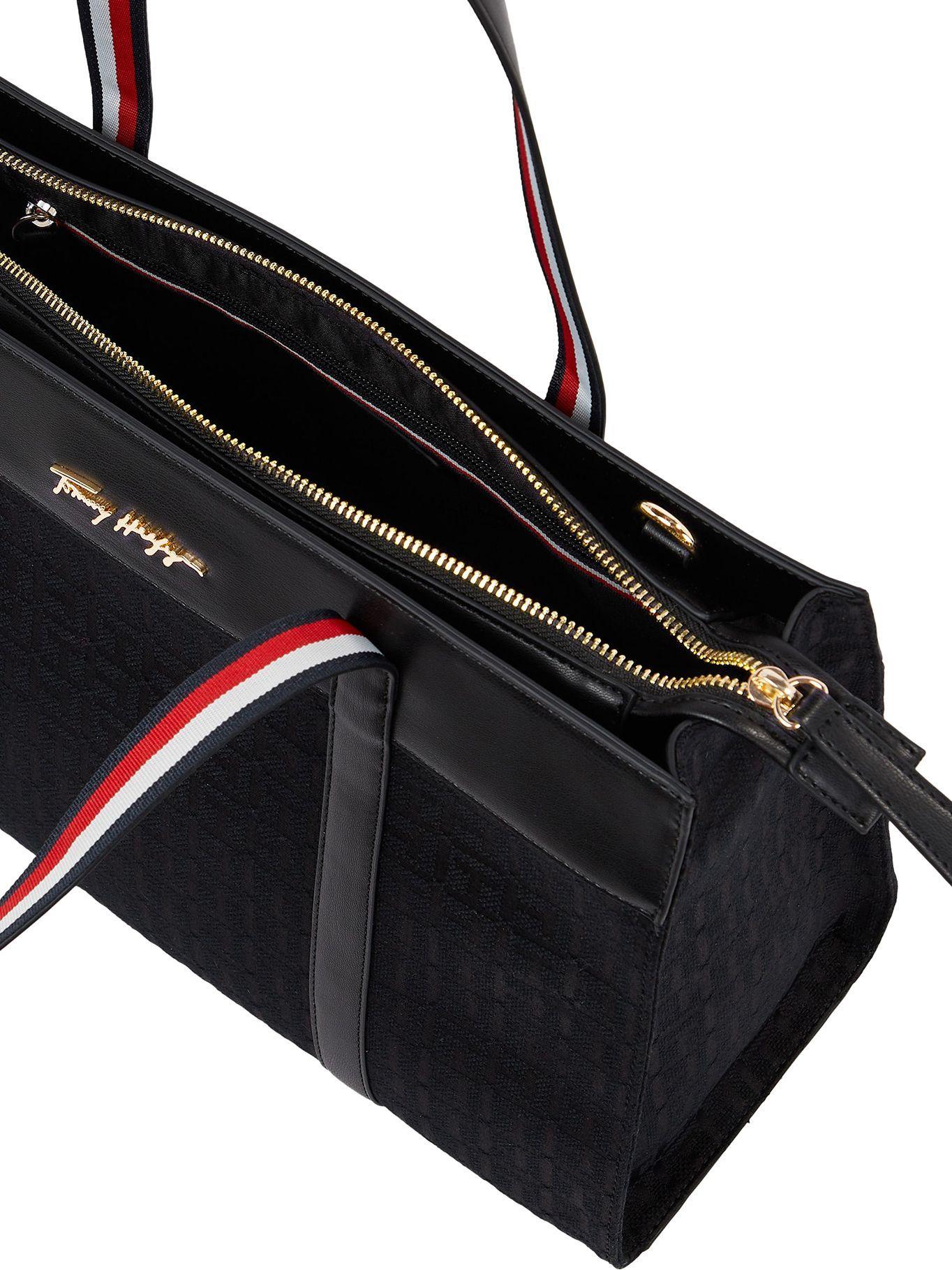 Bolso Tote Signature Medium Negro Tommy Hilfiger-3