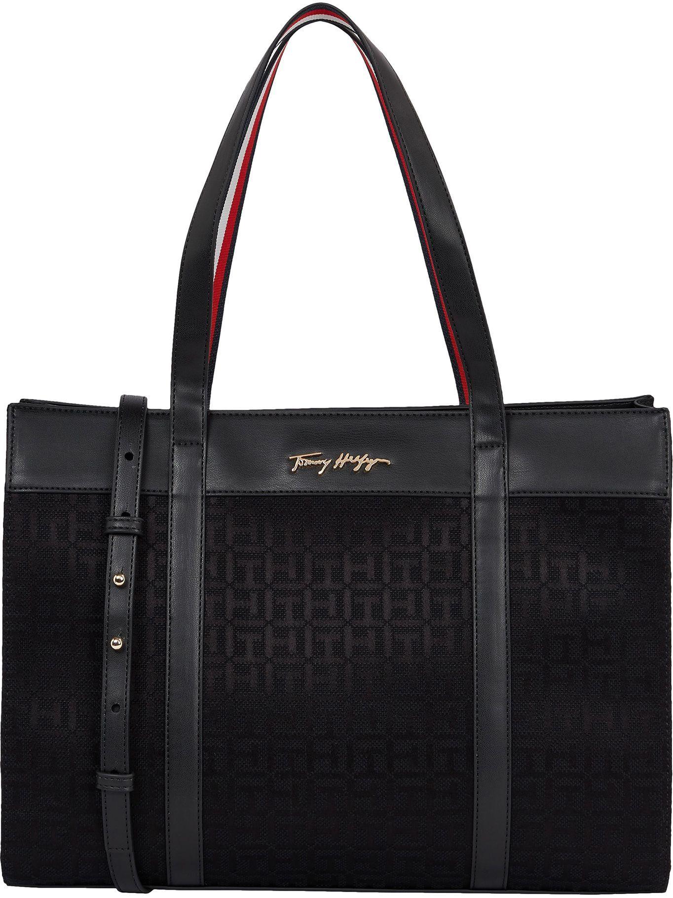 Bolso Tote Signature Medium Negro Tommy Hilfiger-0