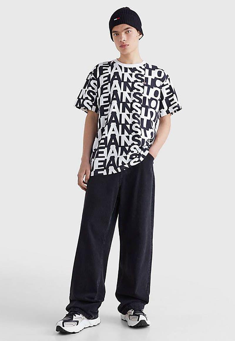 Polera Relaxed Aop Logos Blanco Tommy Hilfiger-1