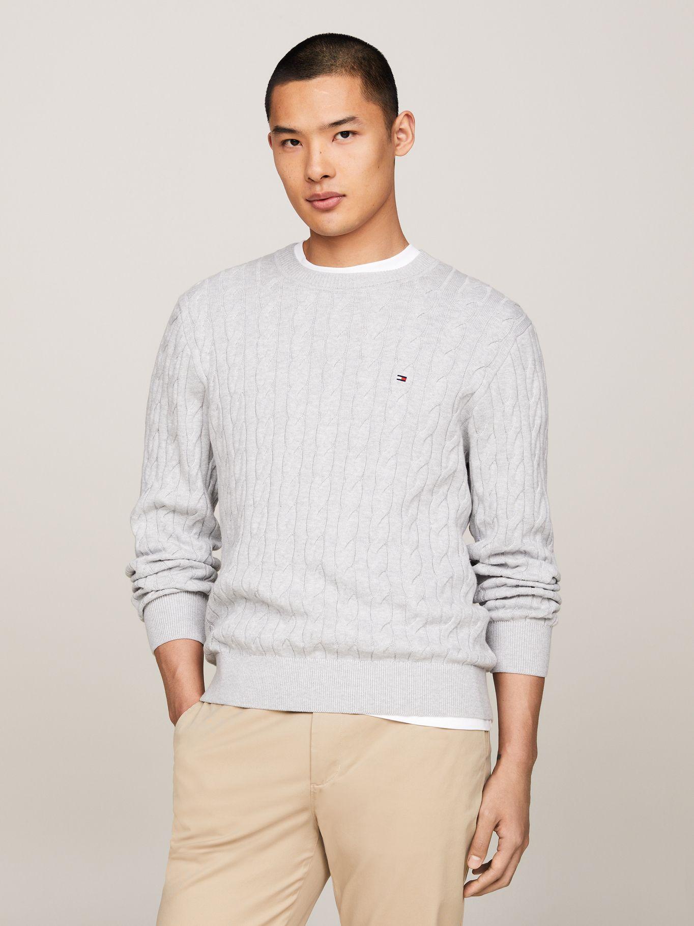 Sweater Classics Trenzado Gris Tommy Hilfiger-0