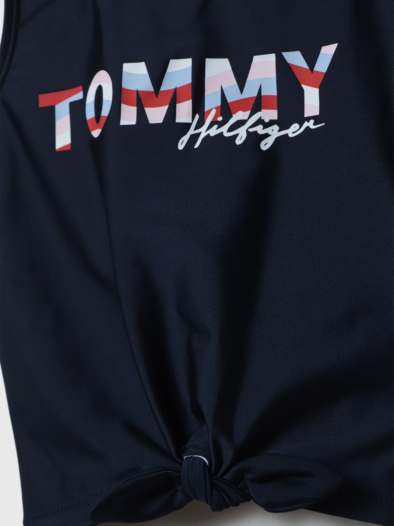 Conjunto De Bikini Con Logo Ondeado Azul Tommy Hilfiger-2