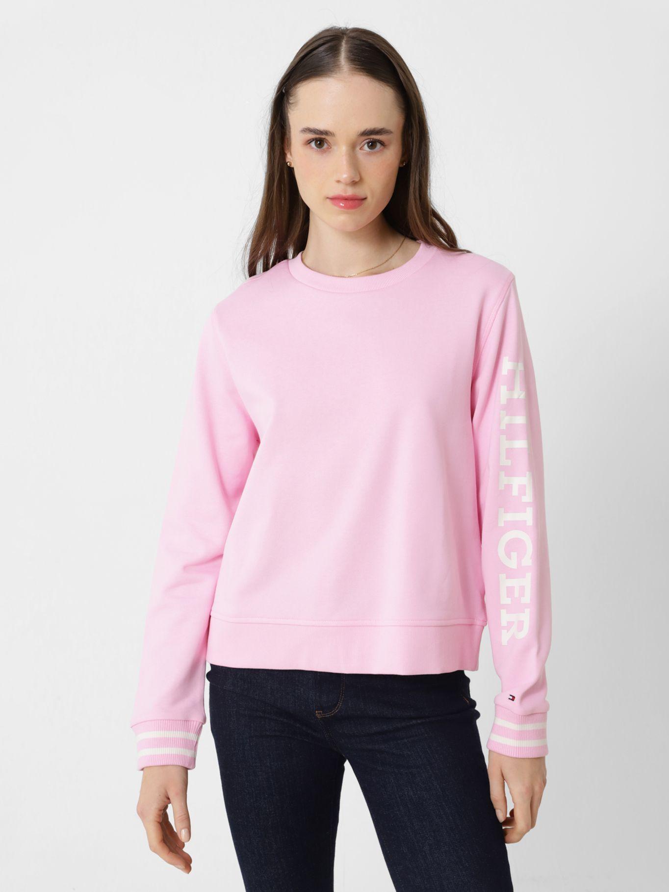 Polerón C-Neck Logo Impreso Rosado Tommy Hilfiger-0