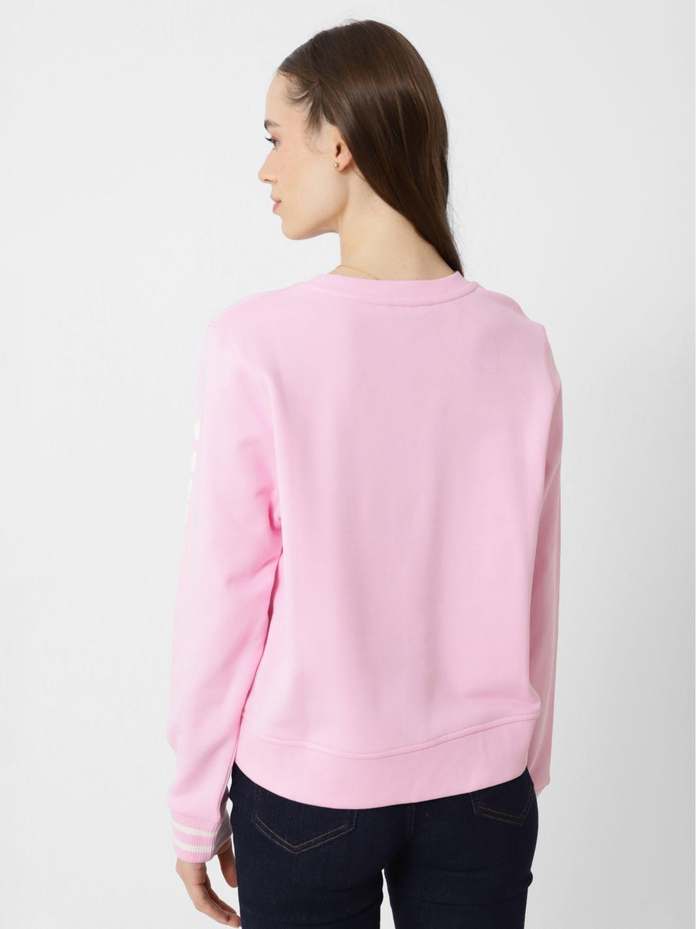 Polerón C-Neck Logo Impreso Rosado Tommy Hilfiger-1