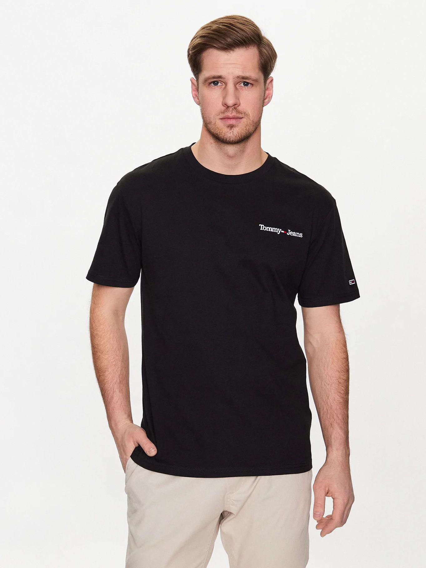 Polera Classic Linear Chest Logo Negro Tommy Hilfiger-0