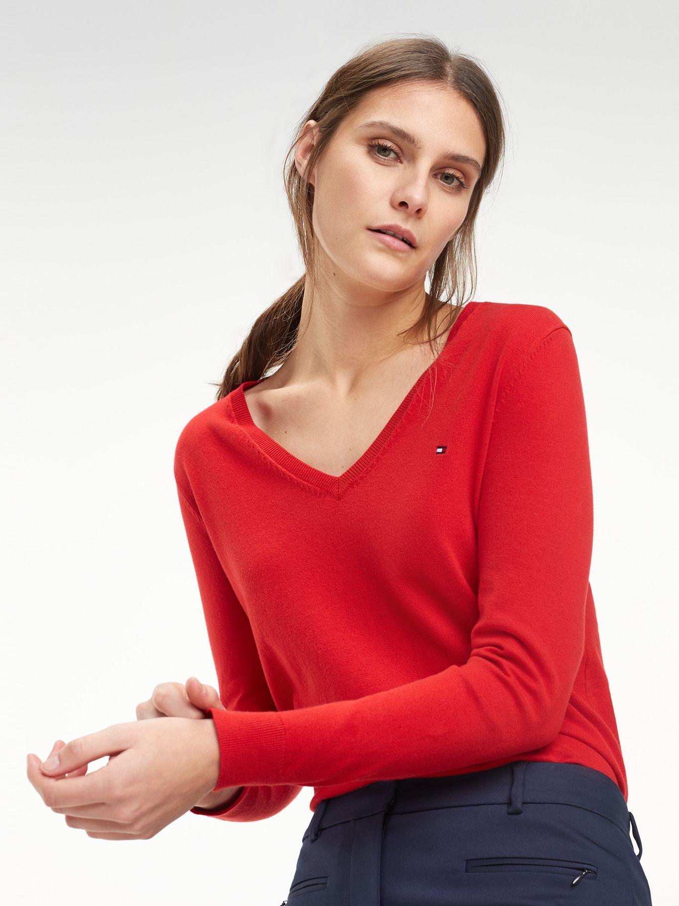 Sweater Heritage V-Nk Rojo Tommy Hilfiger-3