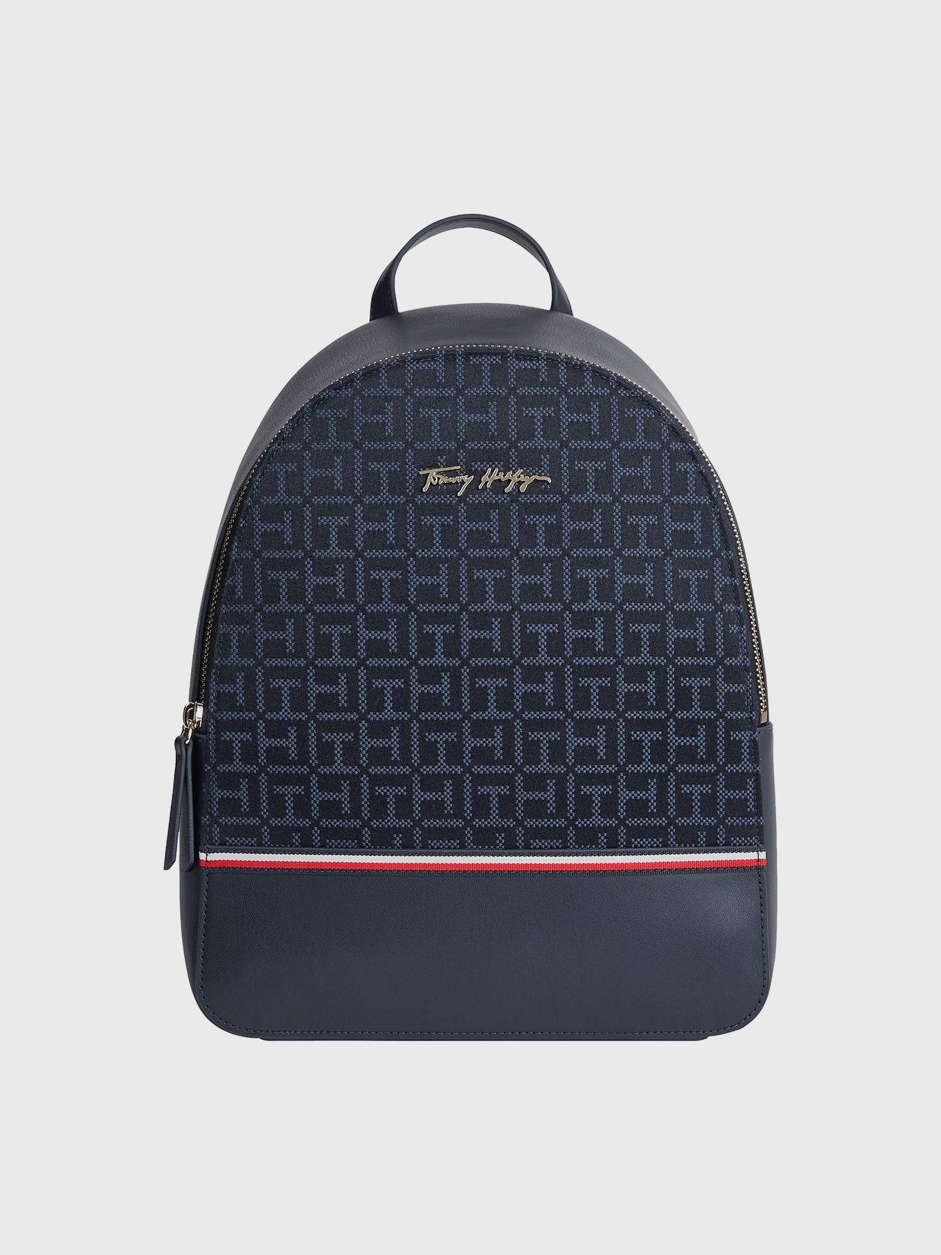 Mochila Jacquard Con Stripe Azul Tommy Hilfiger-0