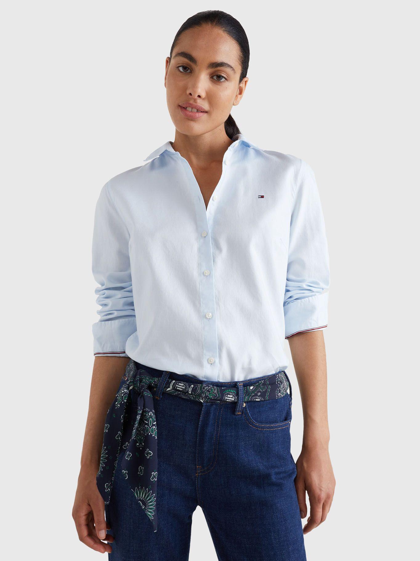 Camisa Básica Heritage Regular Celeste Tommy Hilfiger-0