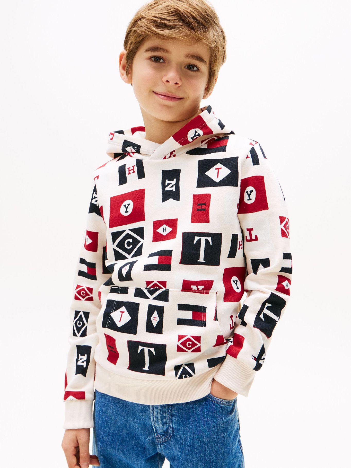 Polerón Hood Diseño Banderas Multicolor Tommy Hilfiger-0