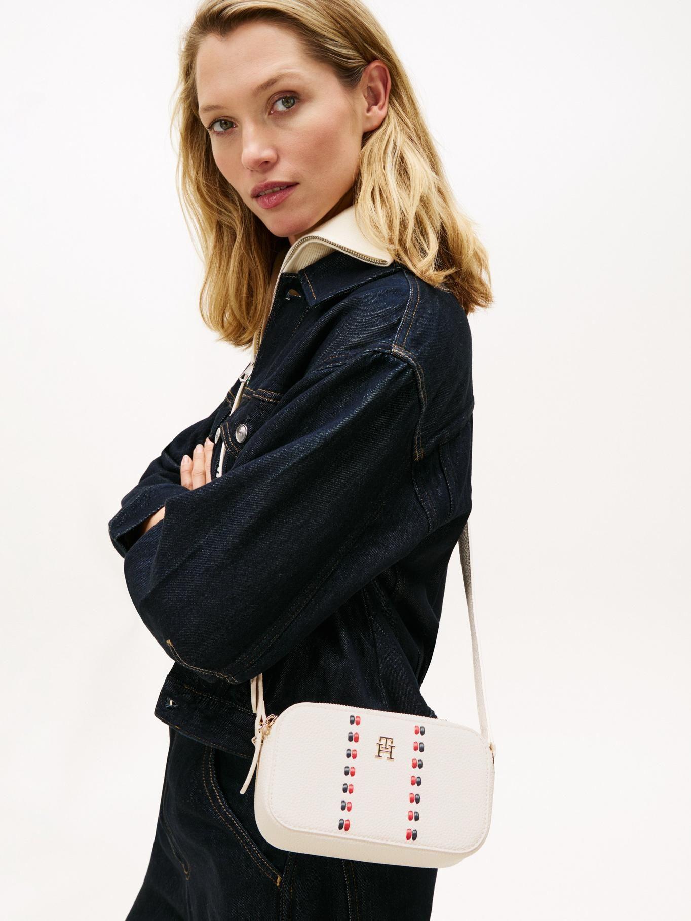 Cartera Bandolera Cinta Distintiva Tommy Hilfiger Beige-1