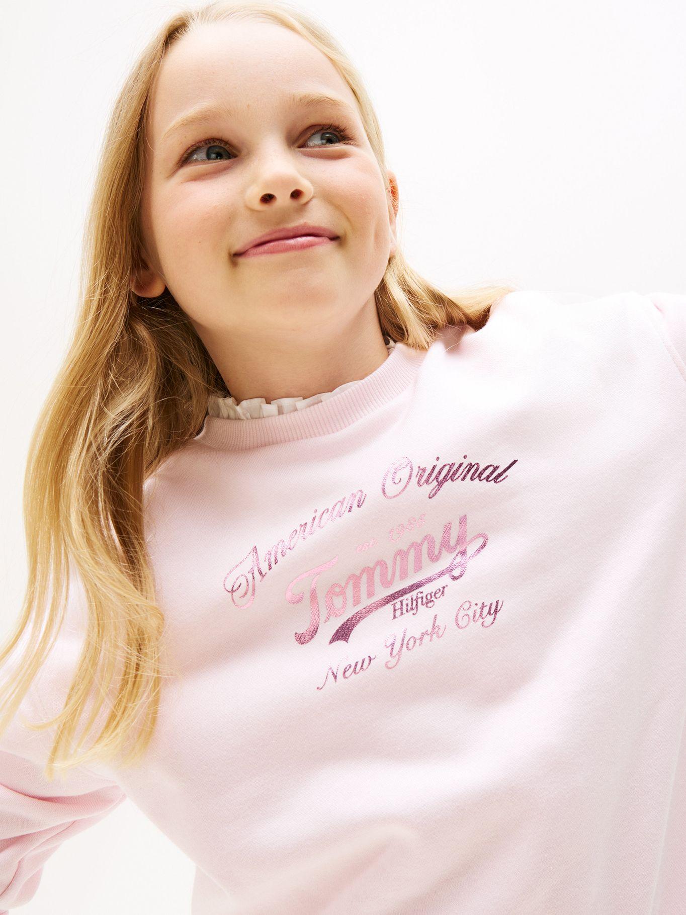 Polerón Con Logo Metalizado Rosado Tommy Hilfiger-3