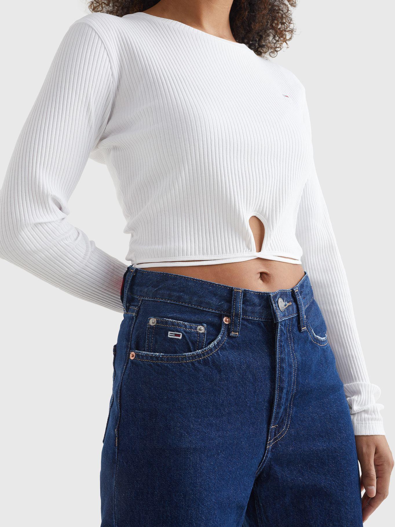 Polera Crop Strap Front Blanco Tommy Hilfiger-3