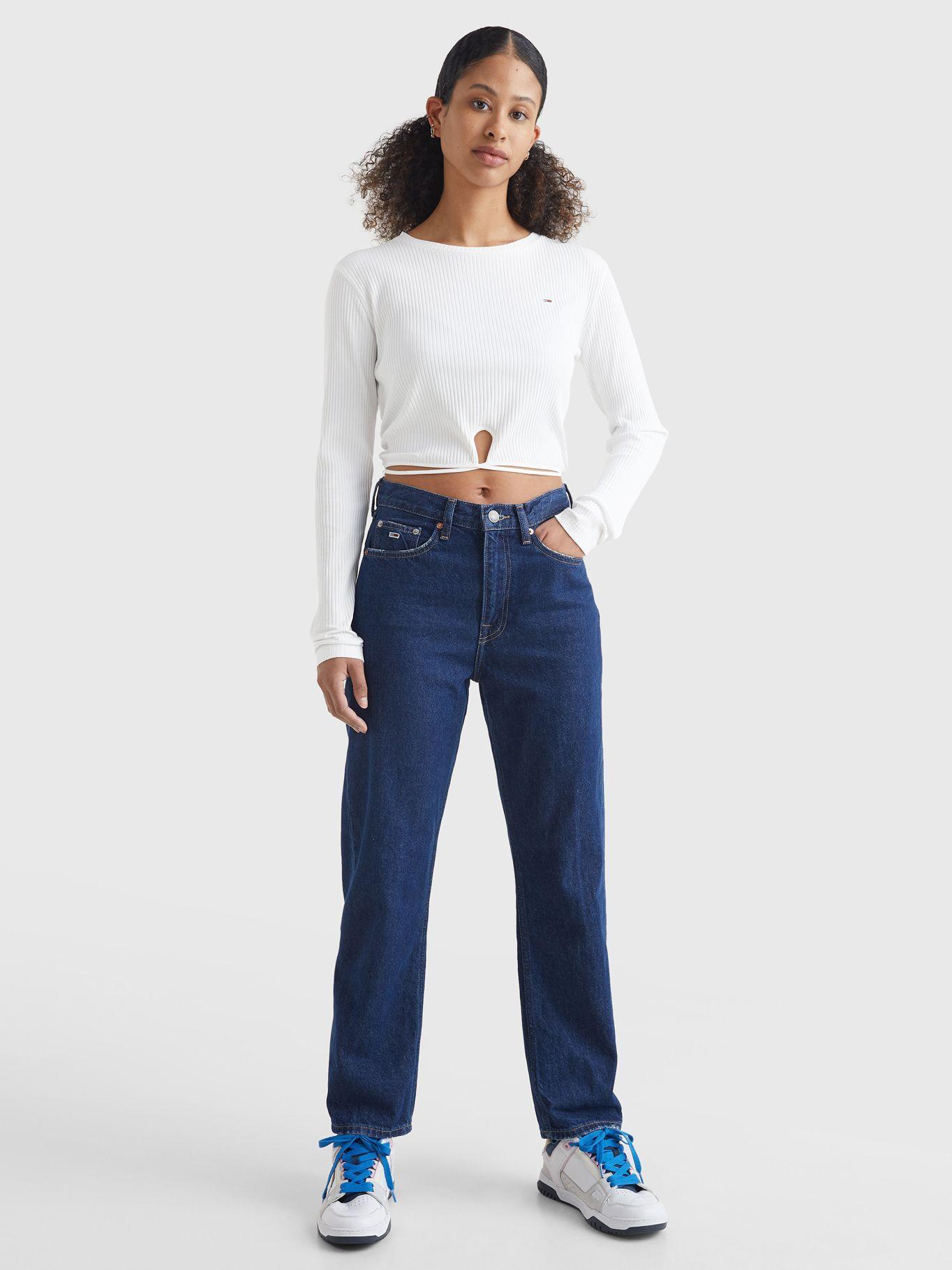 Polera Crop Strap Front Blanco Tommy Hilfiger-1