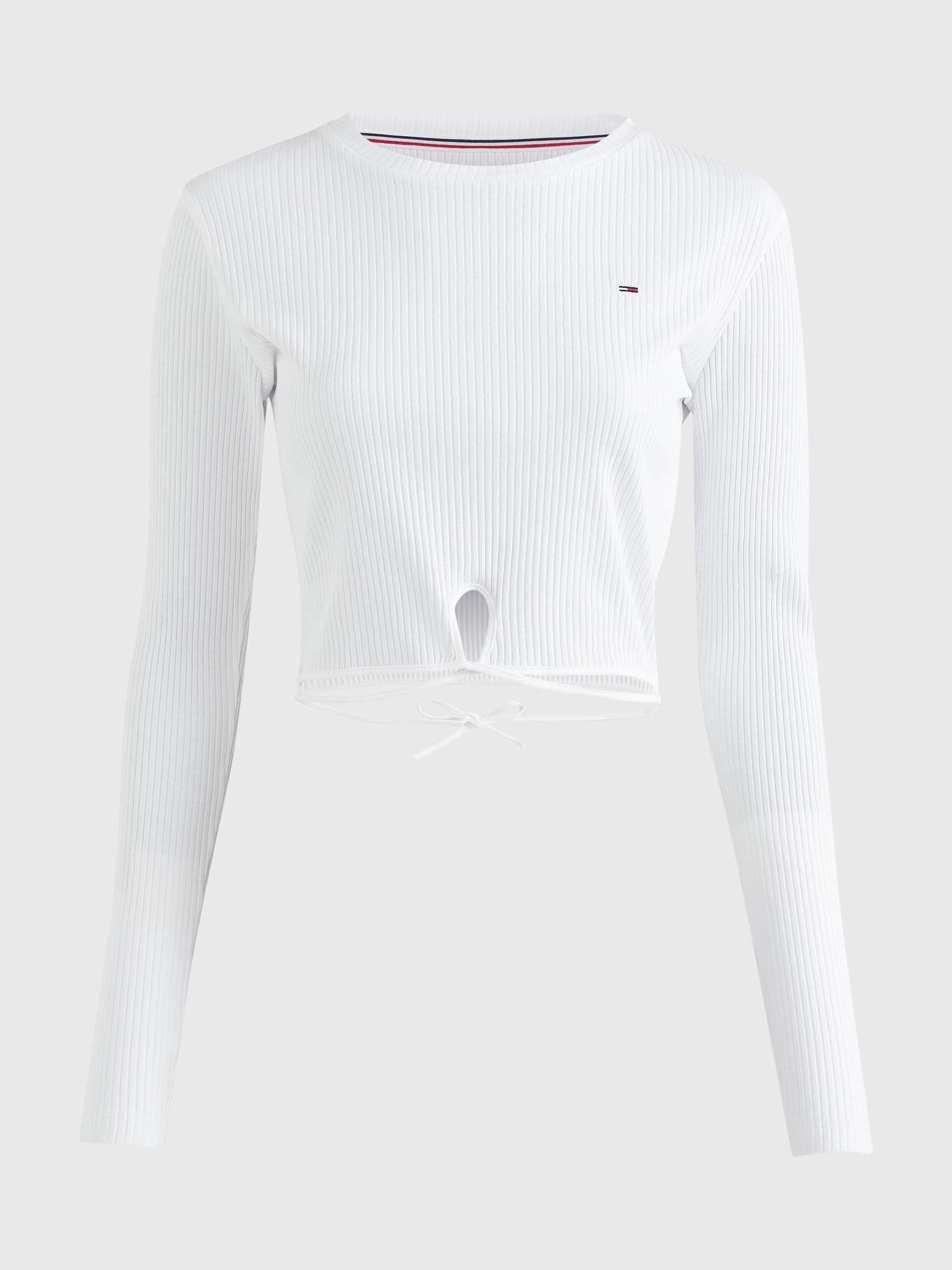Polera Crop Strap Front Blanco Tommy Hilfiger-4