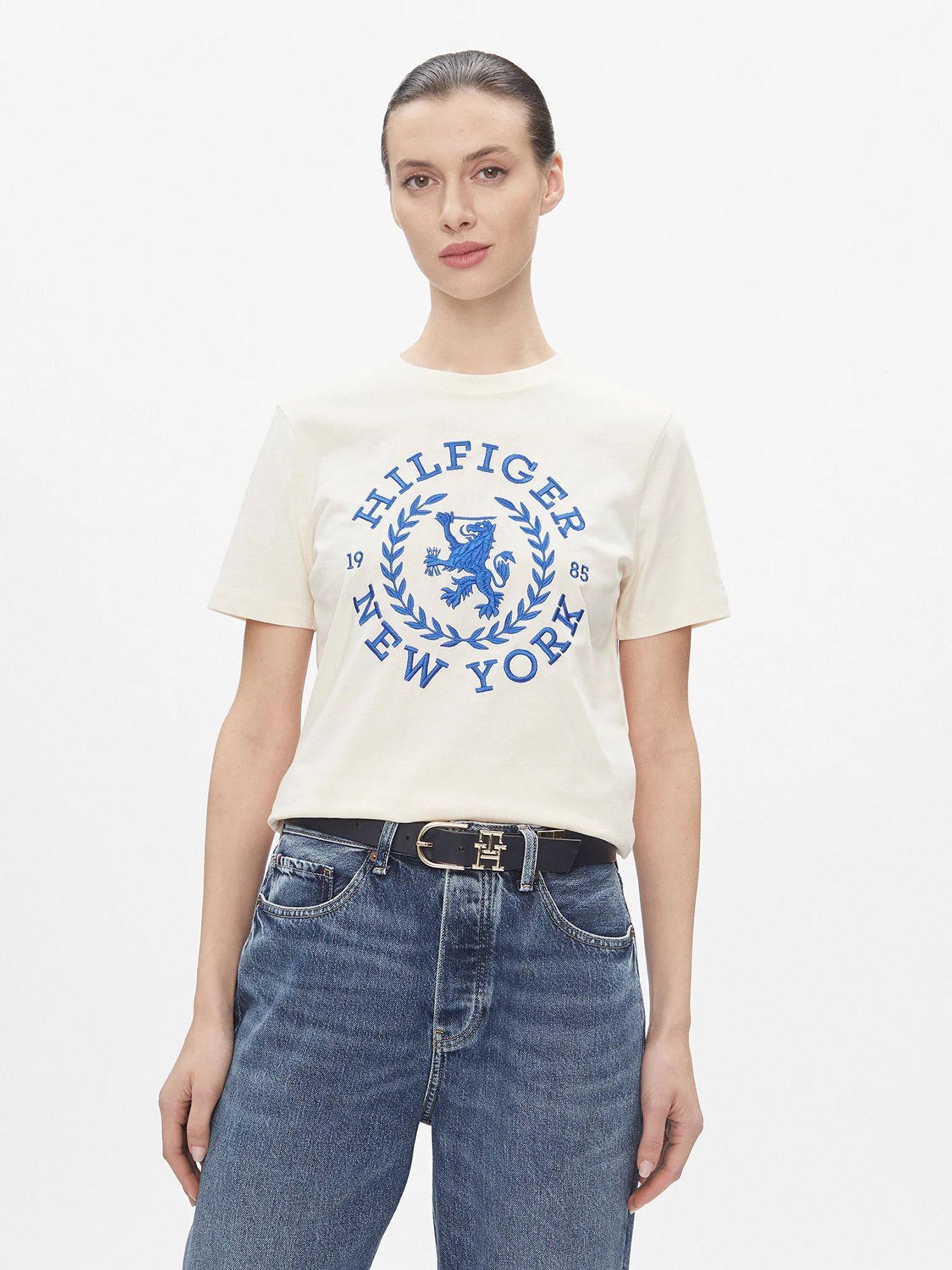 POLERA REGULAR FIT LOGO CREST BLANCO TOMMY HILFIGER-0