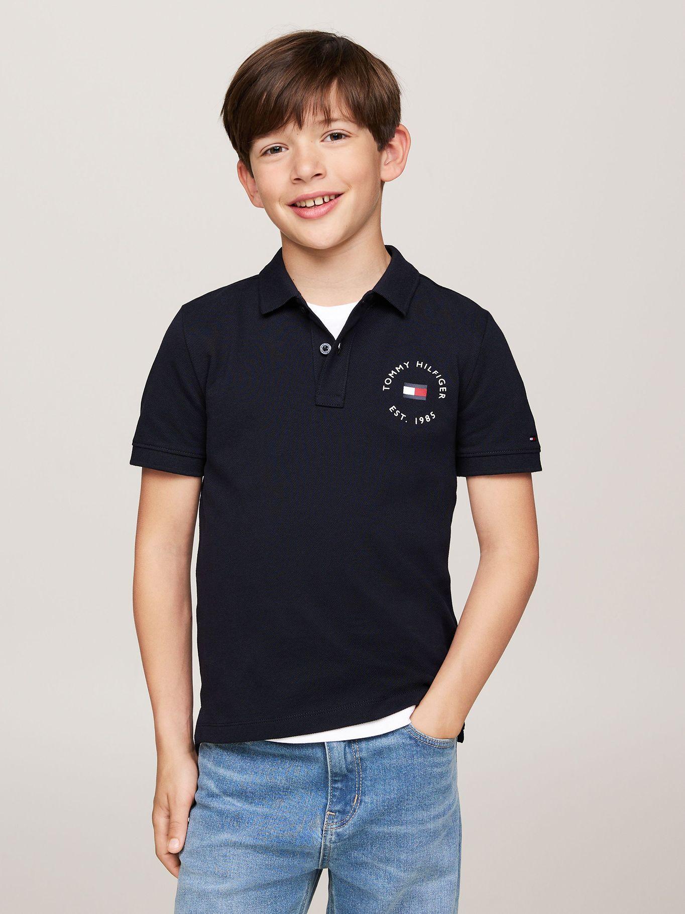Polo De Niño Con Logo Náutico Azul Tommy Hilfiger-0