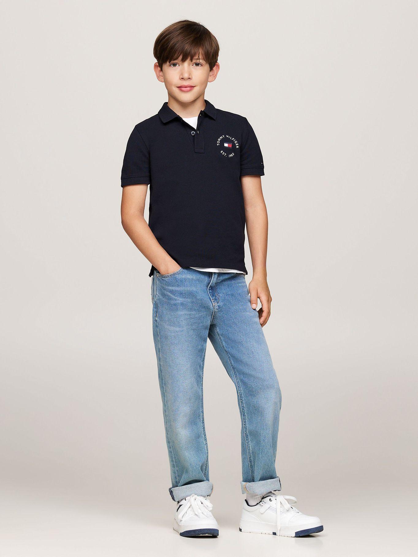 Polo De Niño Con Logo Náutico Azul Tommy Hilfiger-1
