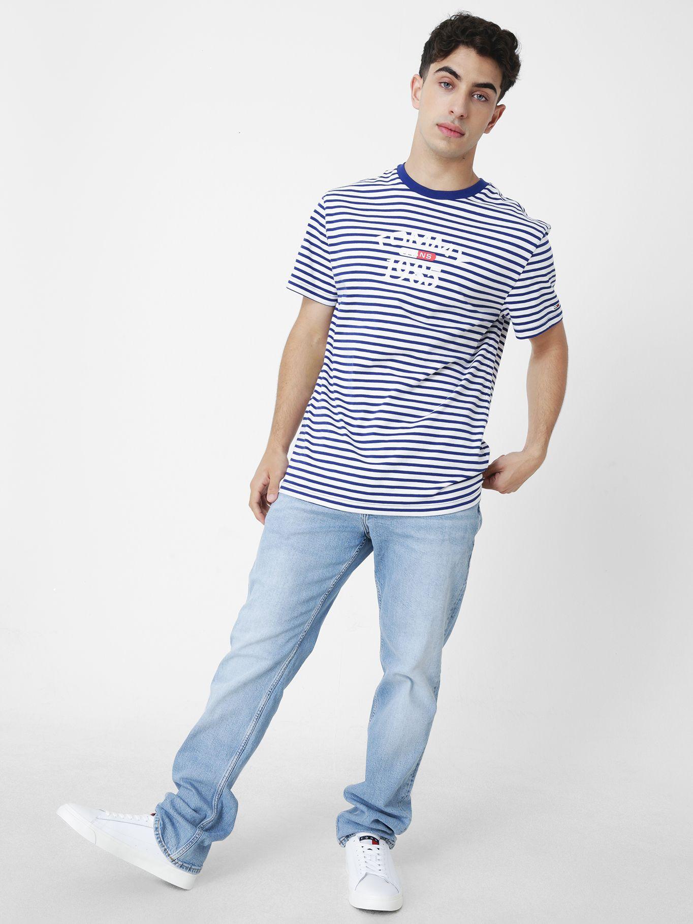 Polera Classic Graphic Stripe Azul Tommy Jeans-2