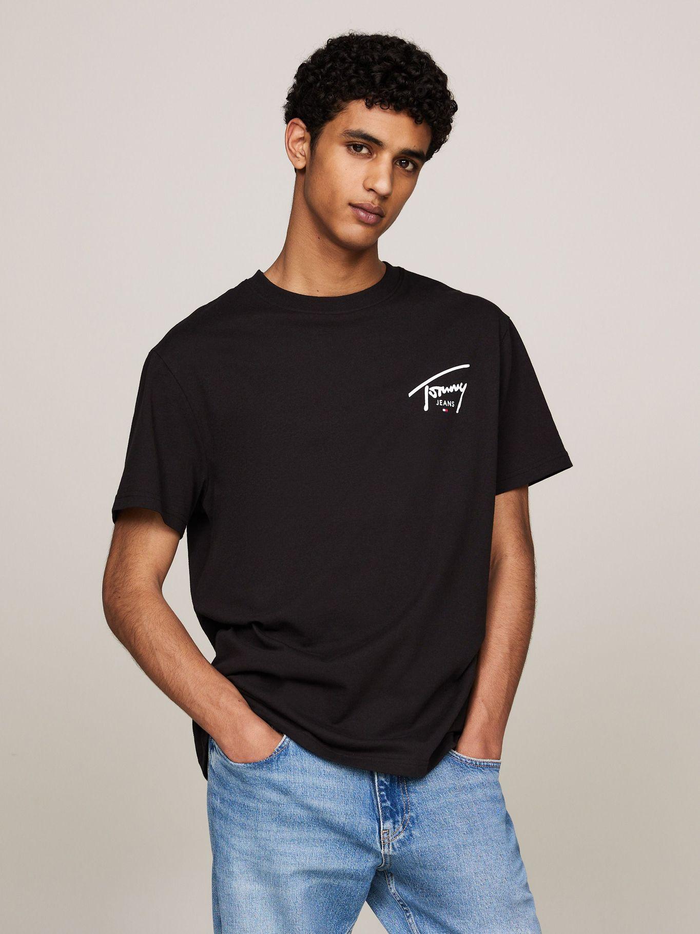 Polera Con Logo Signature Negro Tommy Jeans-0