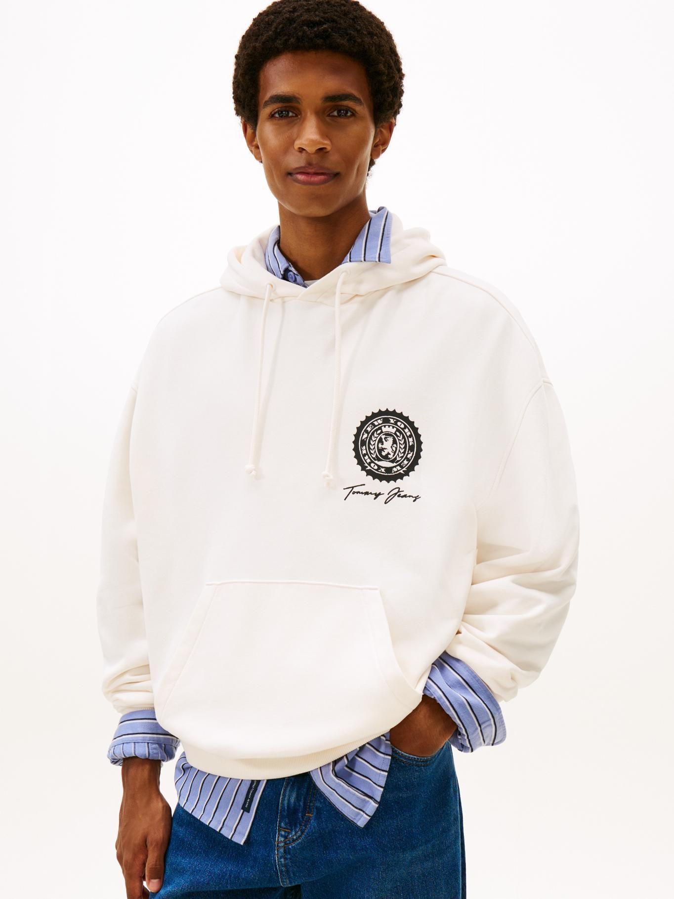 Polerón Hoodie Con Logo Gráfico Tommy Jeans Blanco-0
