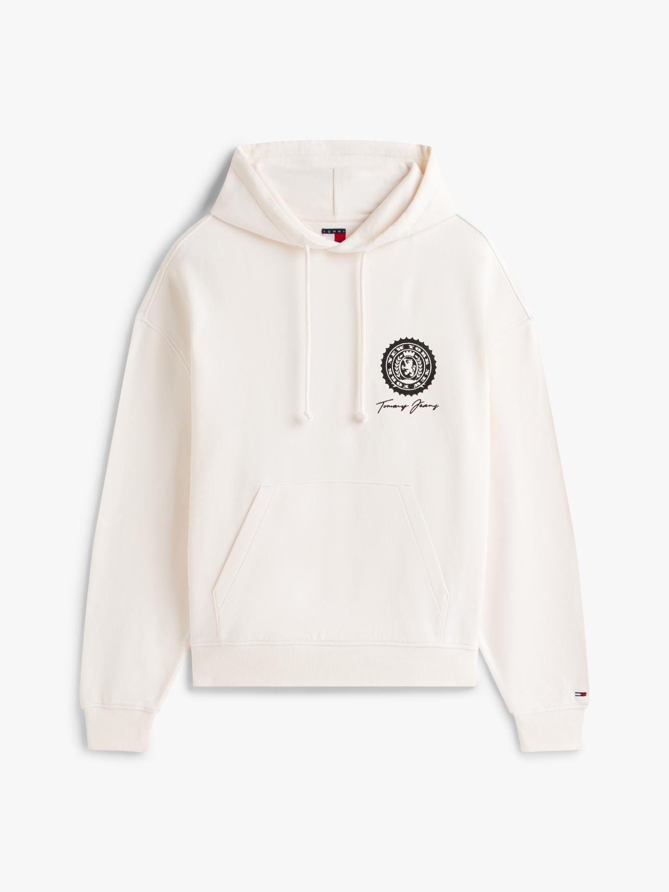 Polerón Hoodie Con Logo Gráfico Tommy Jeans Blanco-4