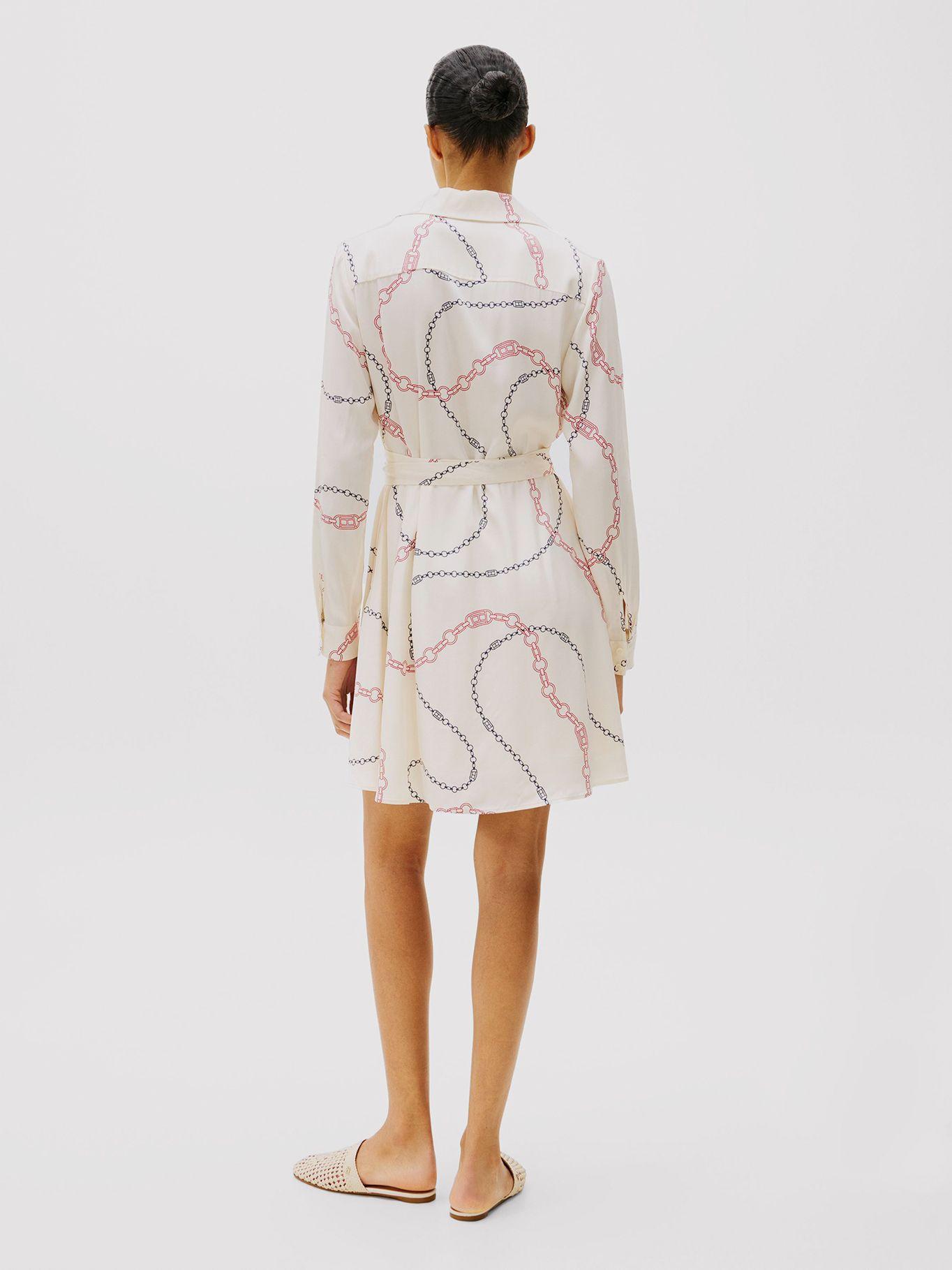 Vestido Cruzado Con Estampado Beige Tommy Hilfiger-1