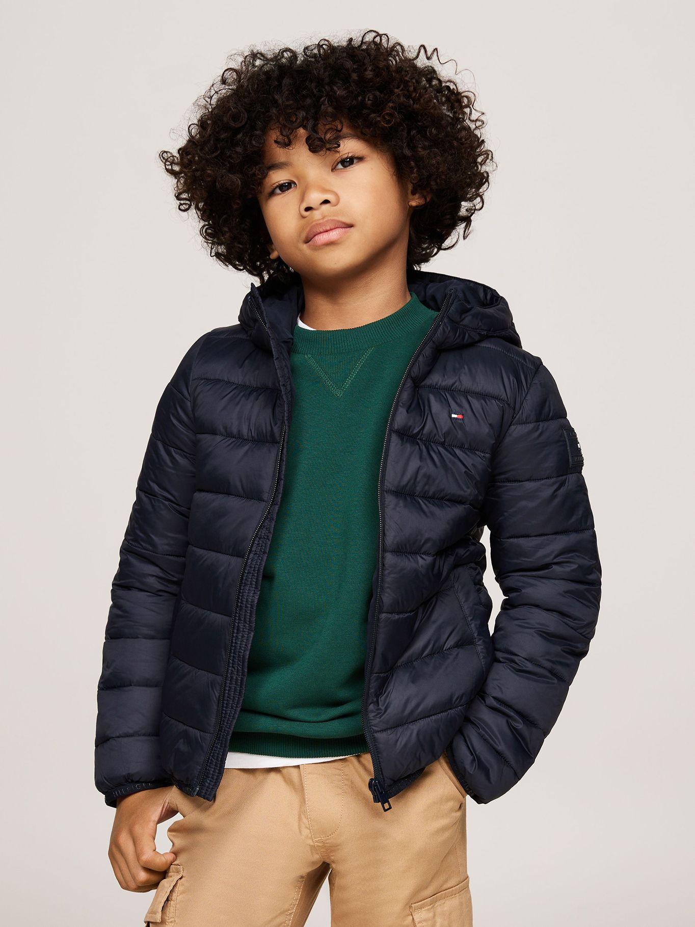 Parka Ligera De Niño Con Logo Azul Tommy Hilfiger-0