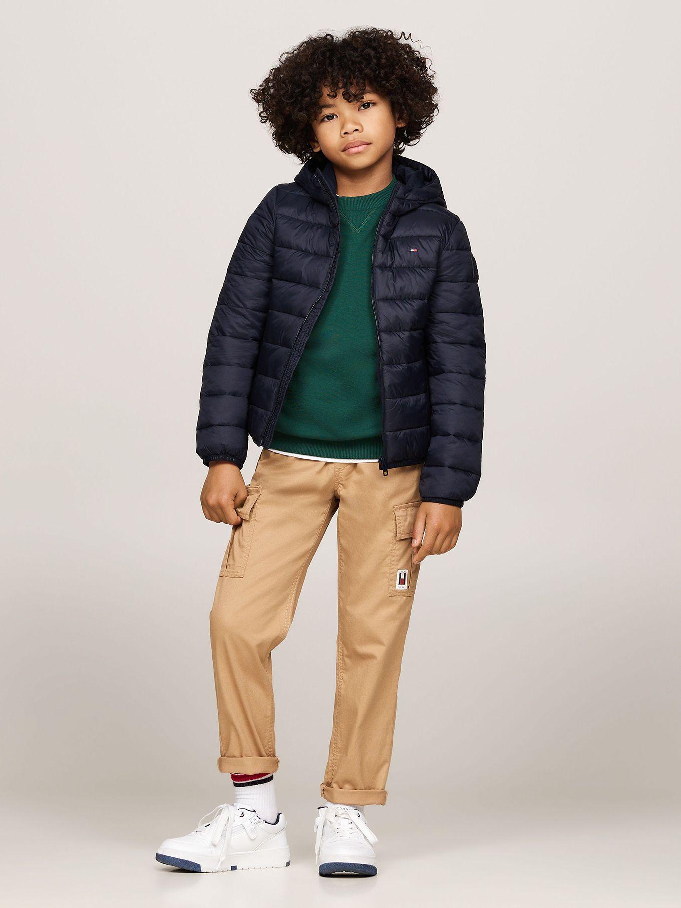 Parka Ligera De Niño Con Logo Azul Tommy Hilfiger-1