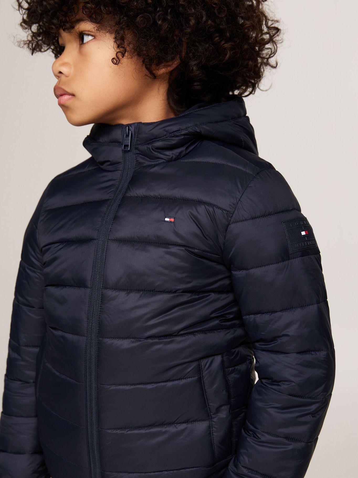 Parka Ligera De Niño Con Logo Azul Tommy Hilfiger-3
