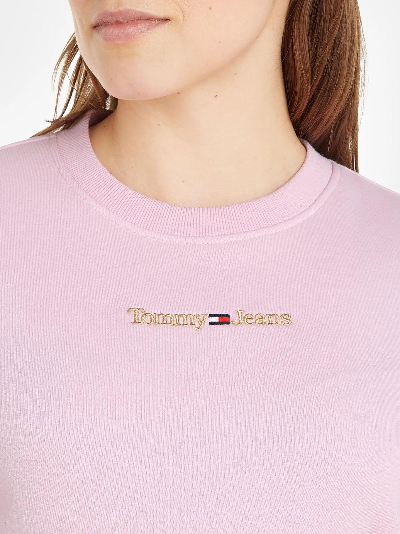 Polerón Modern C-Neck Con Logo Rosado Tommy Jeans-2