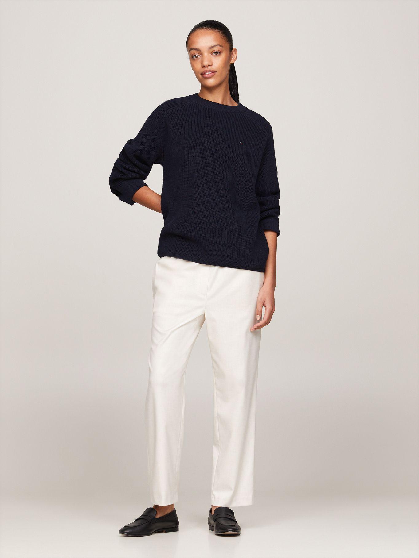 Sweater Relaxed De Manga Raglán Azul Tommy Hilfiger-1