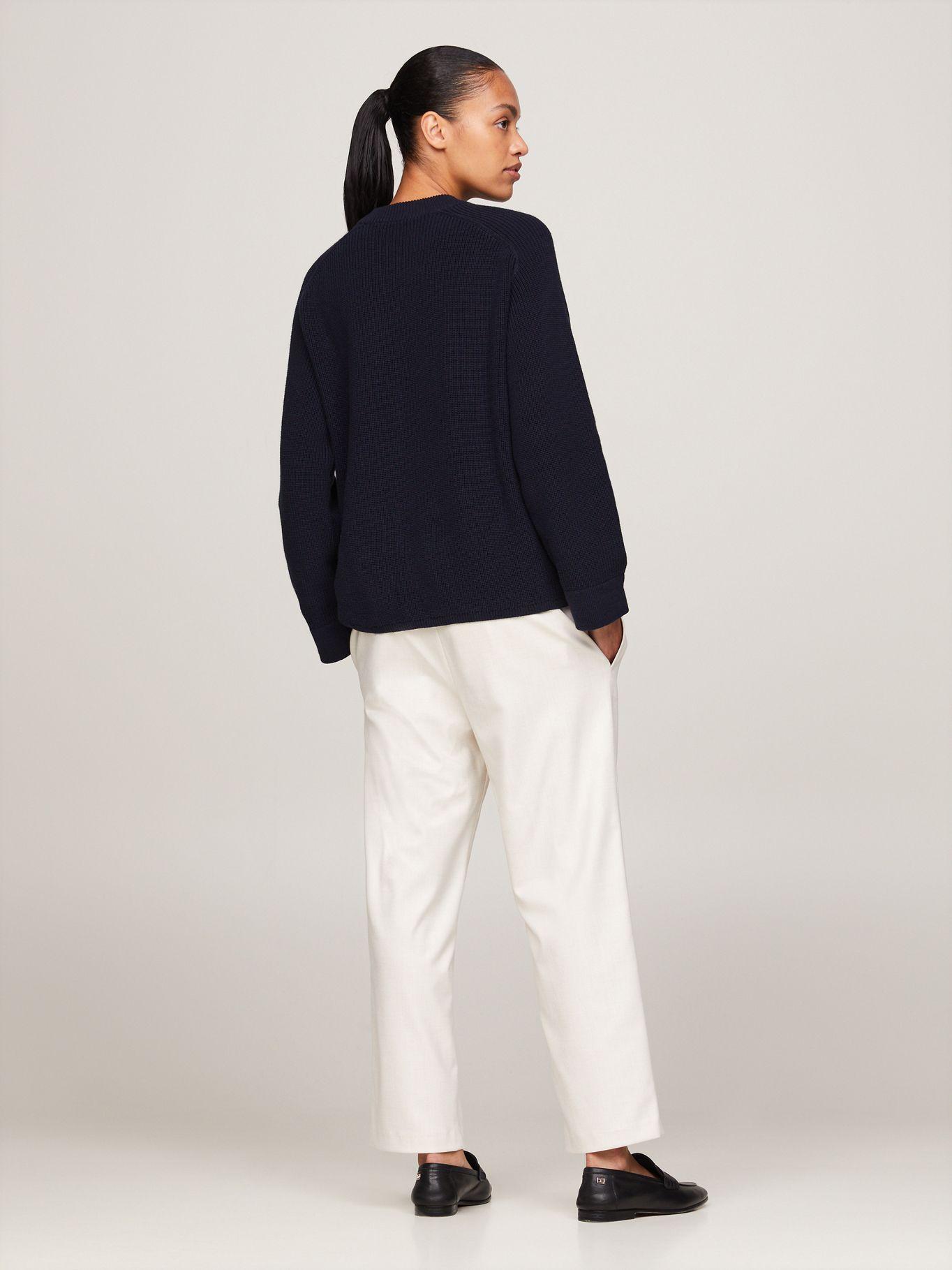 Sweater Relaxed De Manga Raglán Azul Tommy Hilfiger-2