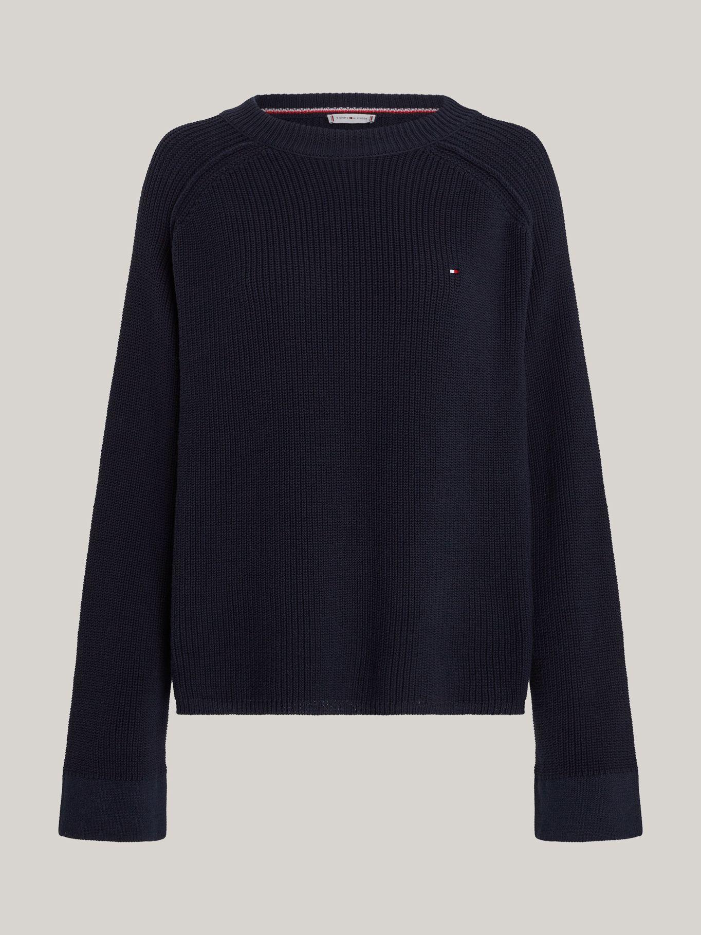 Sweater Relaxed De Manga Raglán Azul Tommy Hilfiger-4