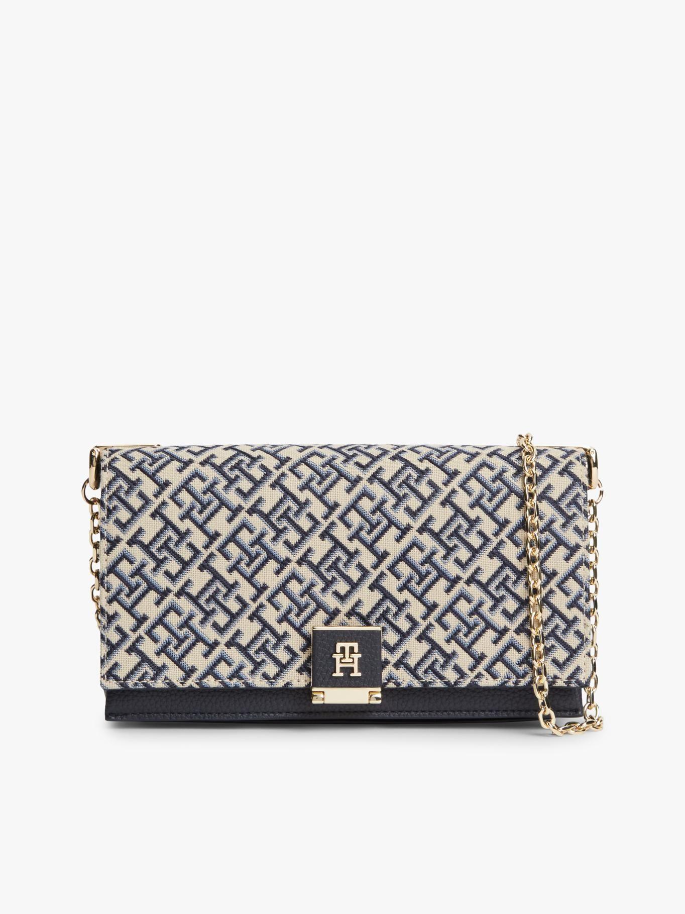 Cartera Con Cadena Jacquard-0