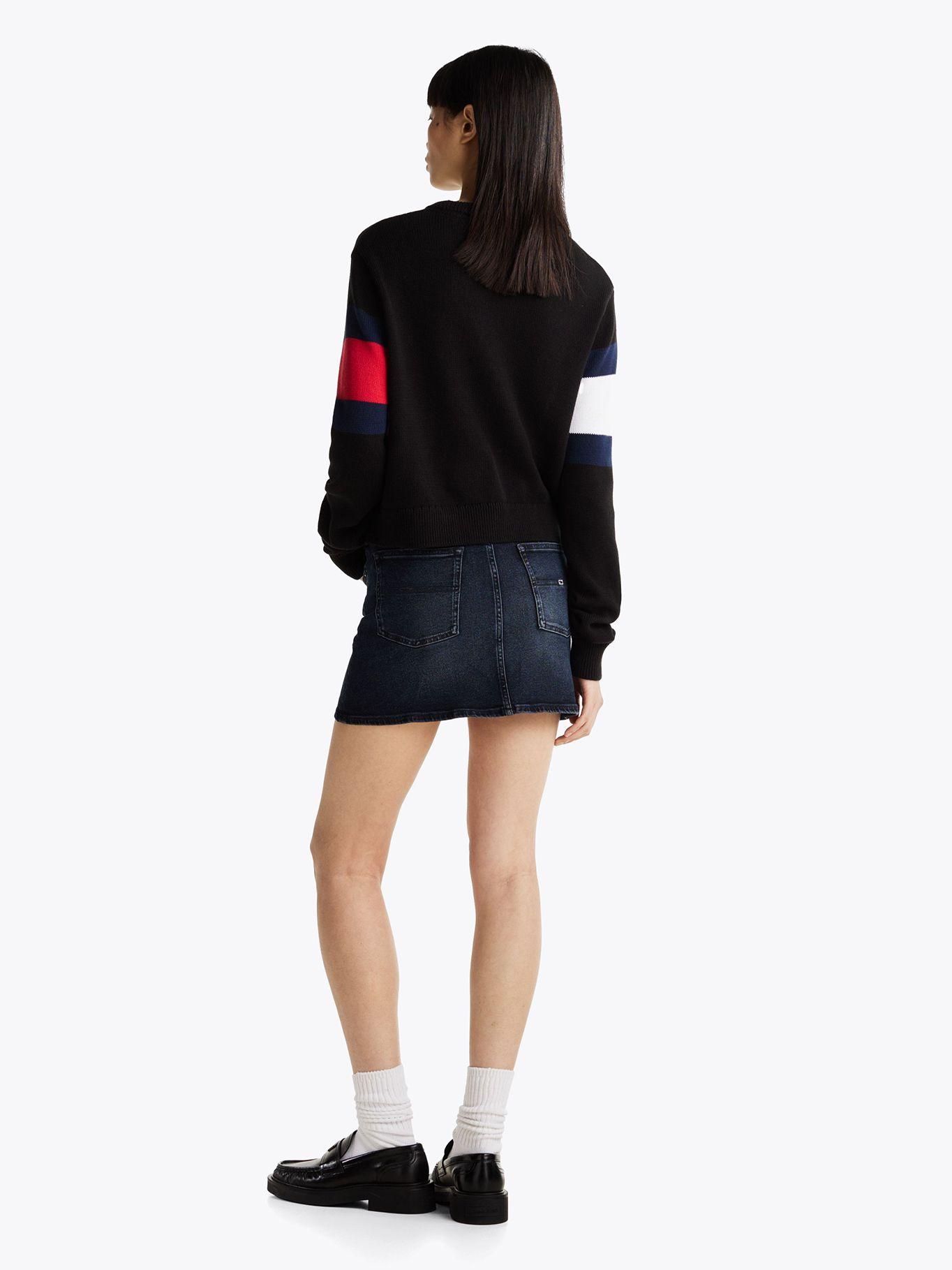 Sweater Color Block Relaxed Con Logo Negro Tommy Jeans-2