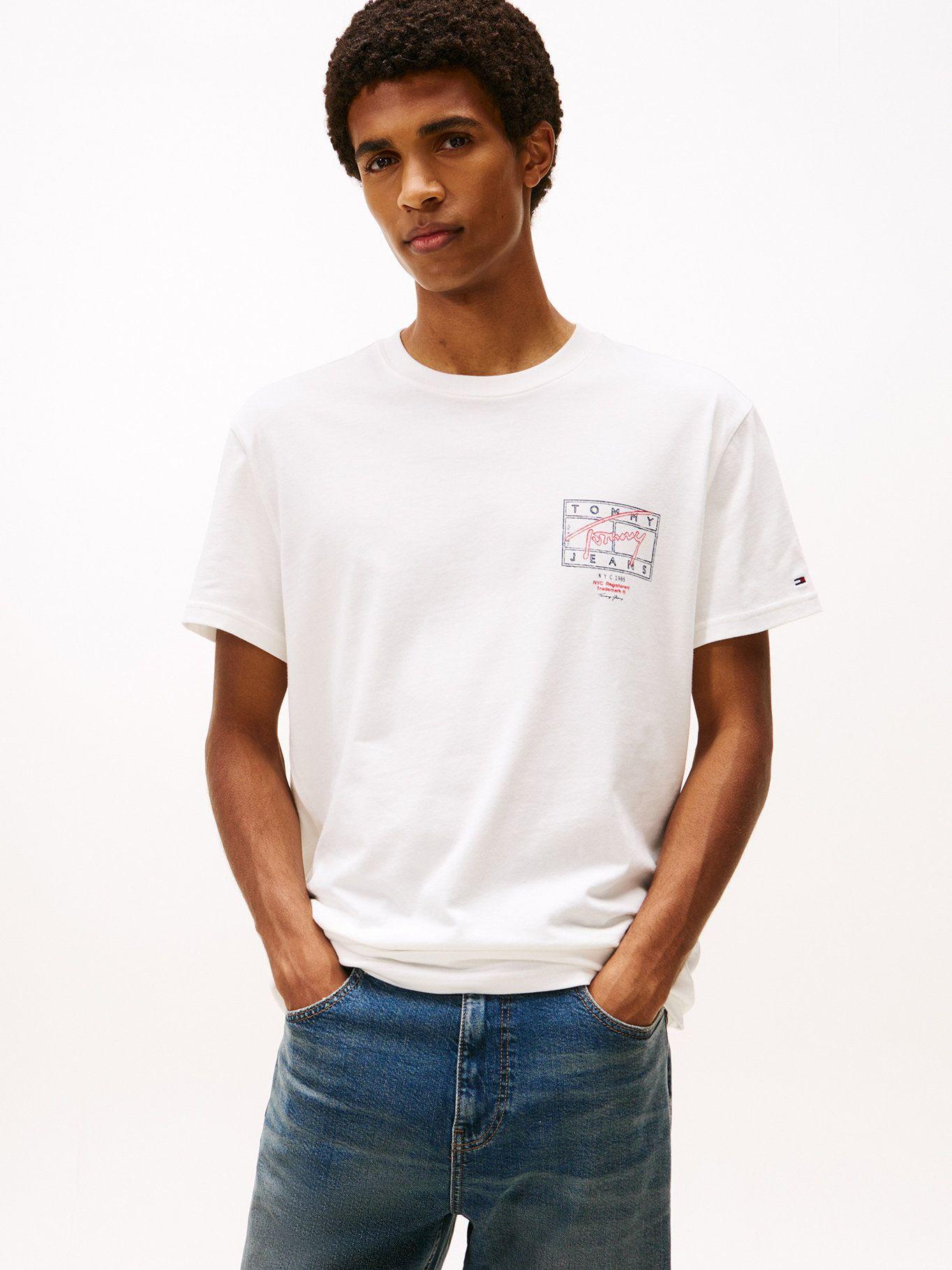Polera Con Logo Espray Regular Fit Tommy Jeans Blanco-0