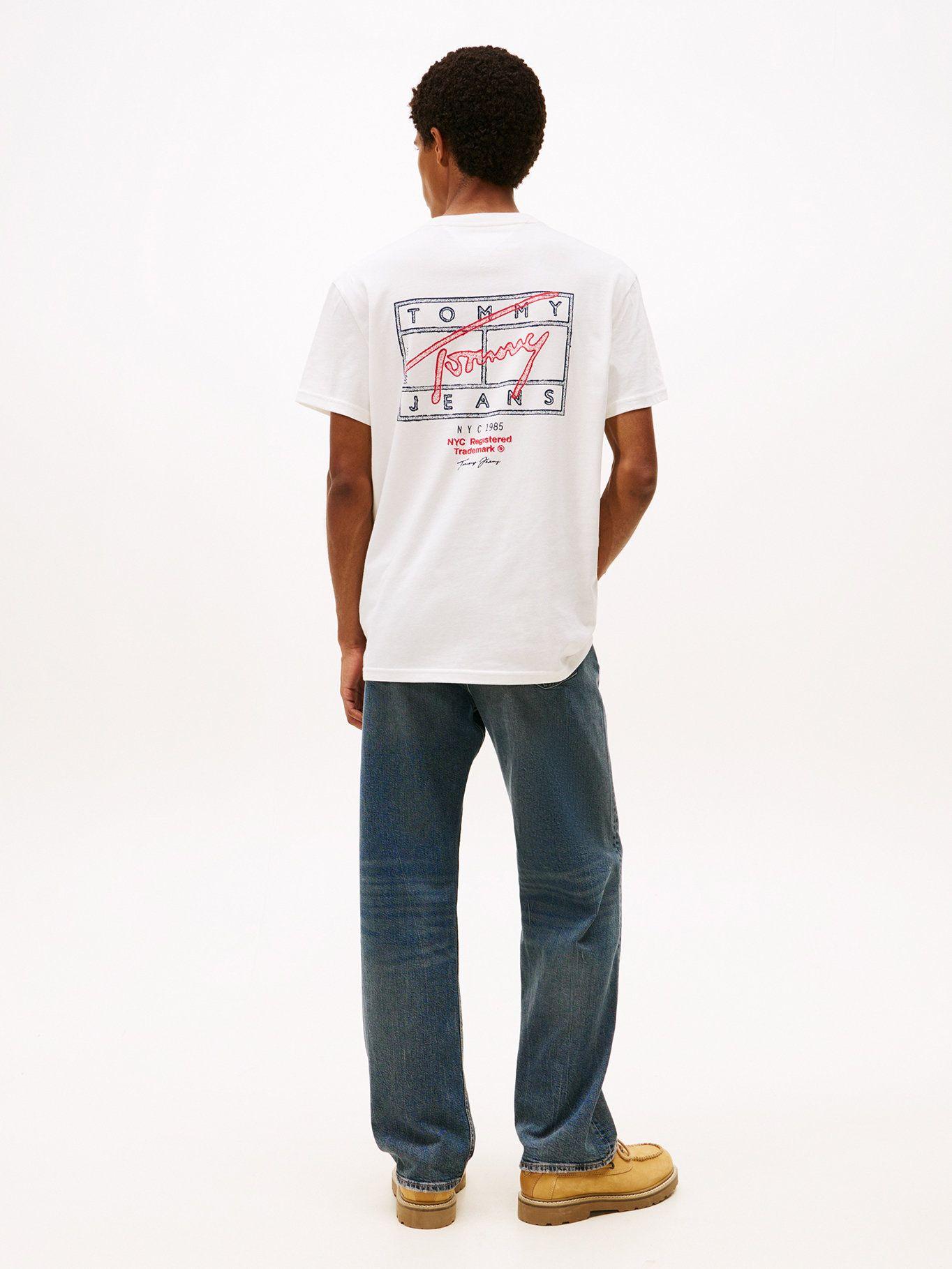 Polera Con Logo Espray Regular Fit Tommy Jeans Blanco-2