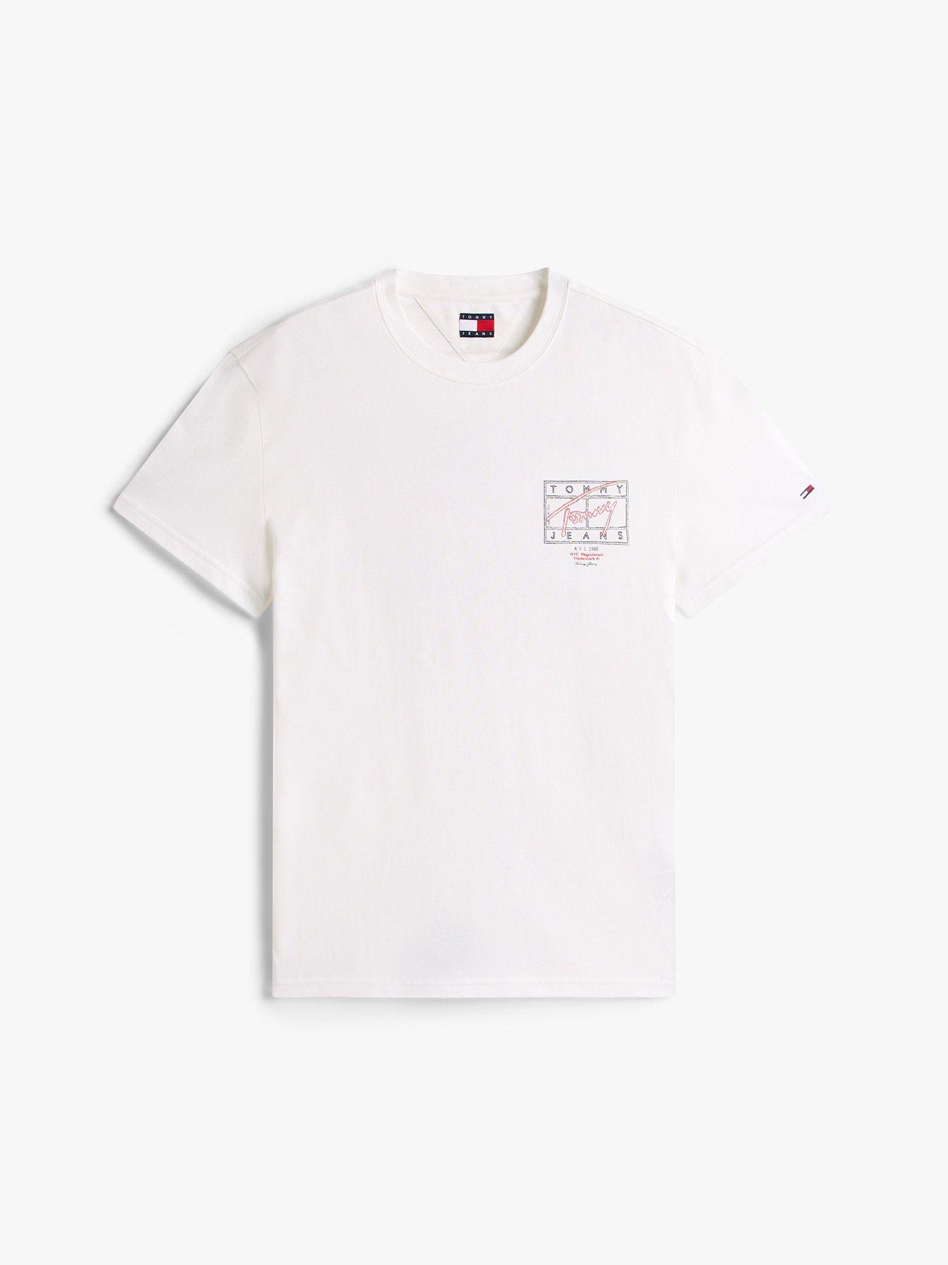Polera Con Logo Espray Regular Fit Tommy Jeans Blanco-4