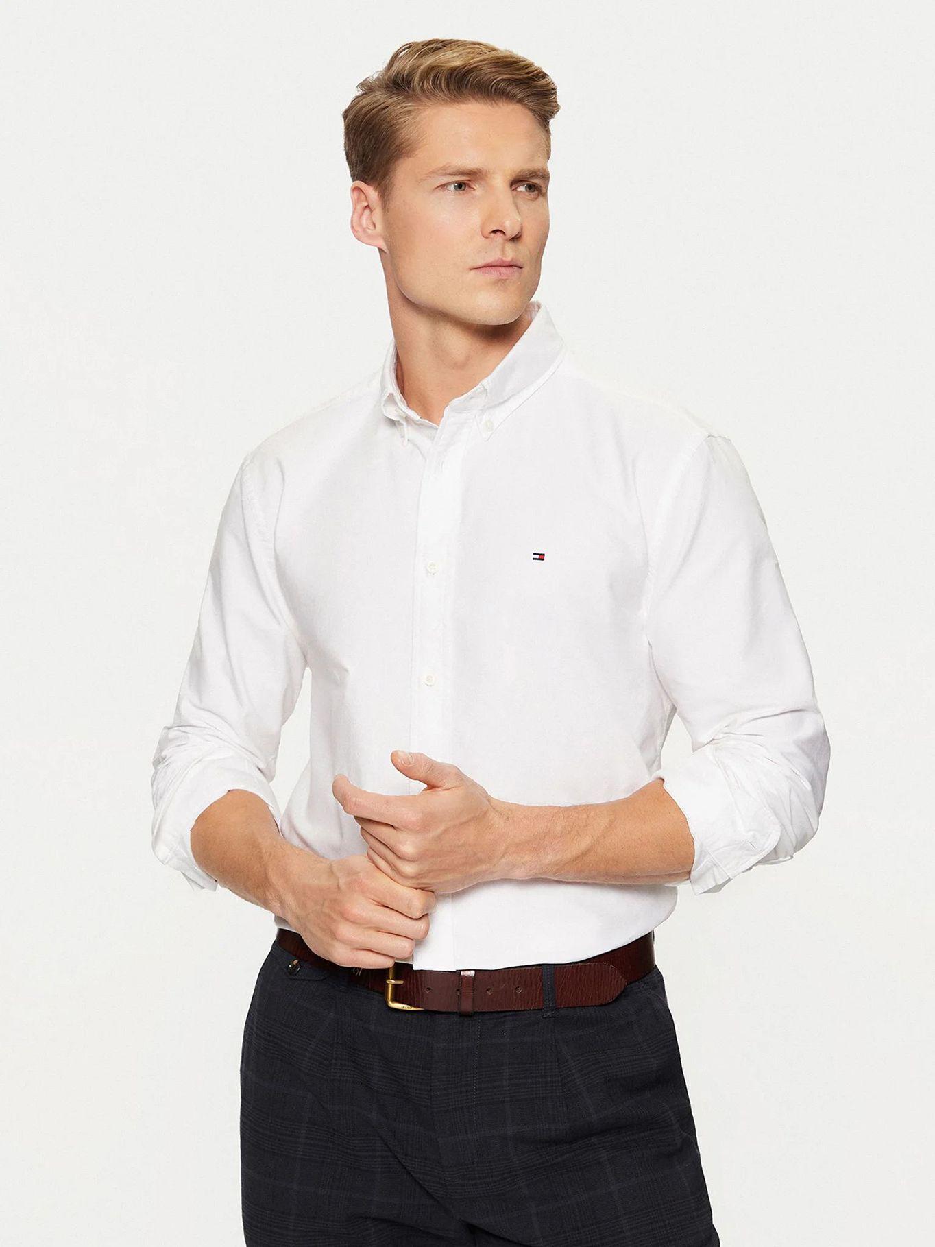 Camisa Oxford Heritage Regular YBR Blanco Tommy Hilfiger-0