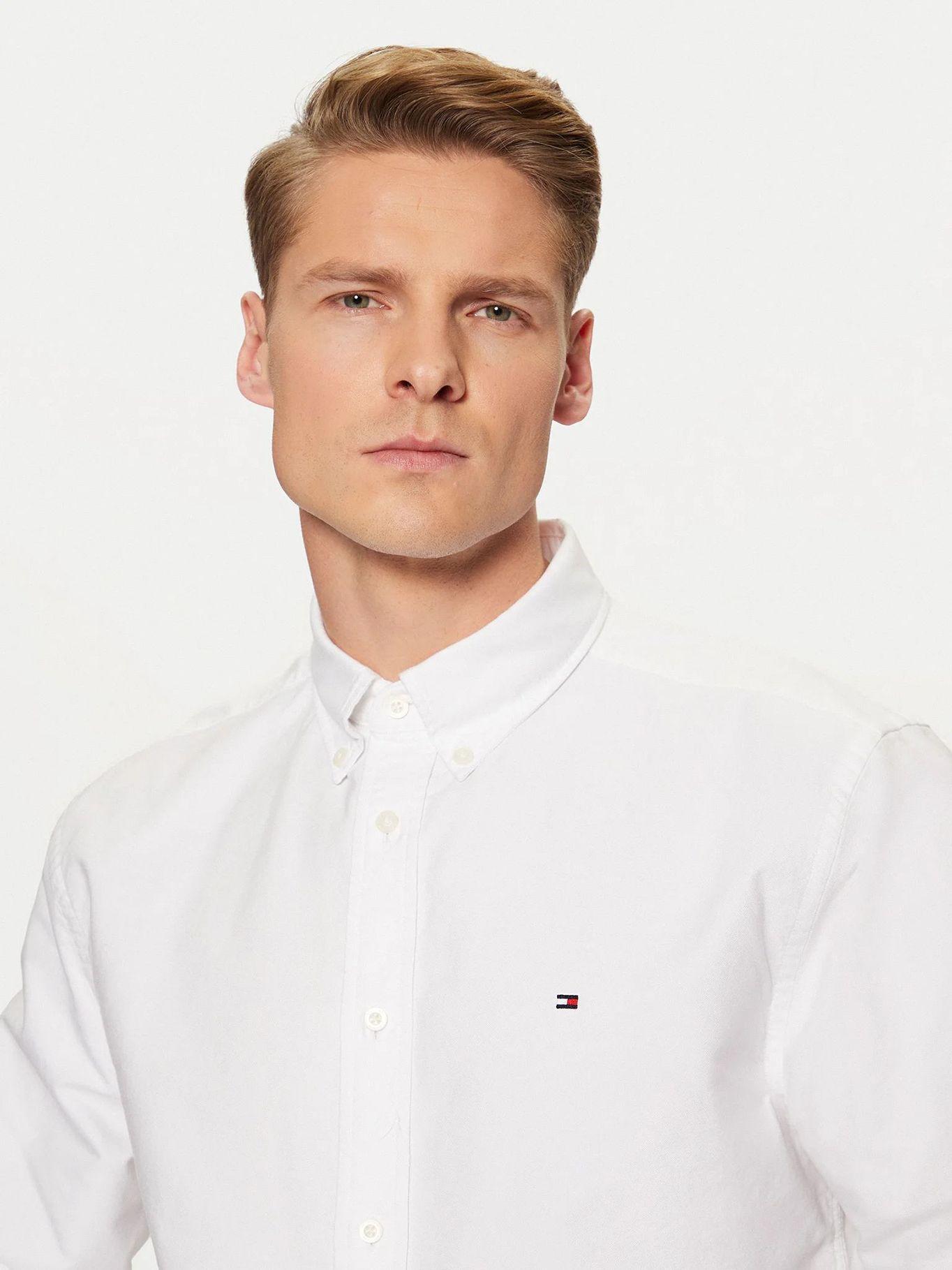 Camisa Oxford Heritage Regular YBR Blanco Tommy Hilfiger-3