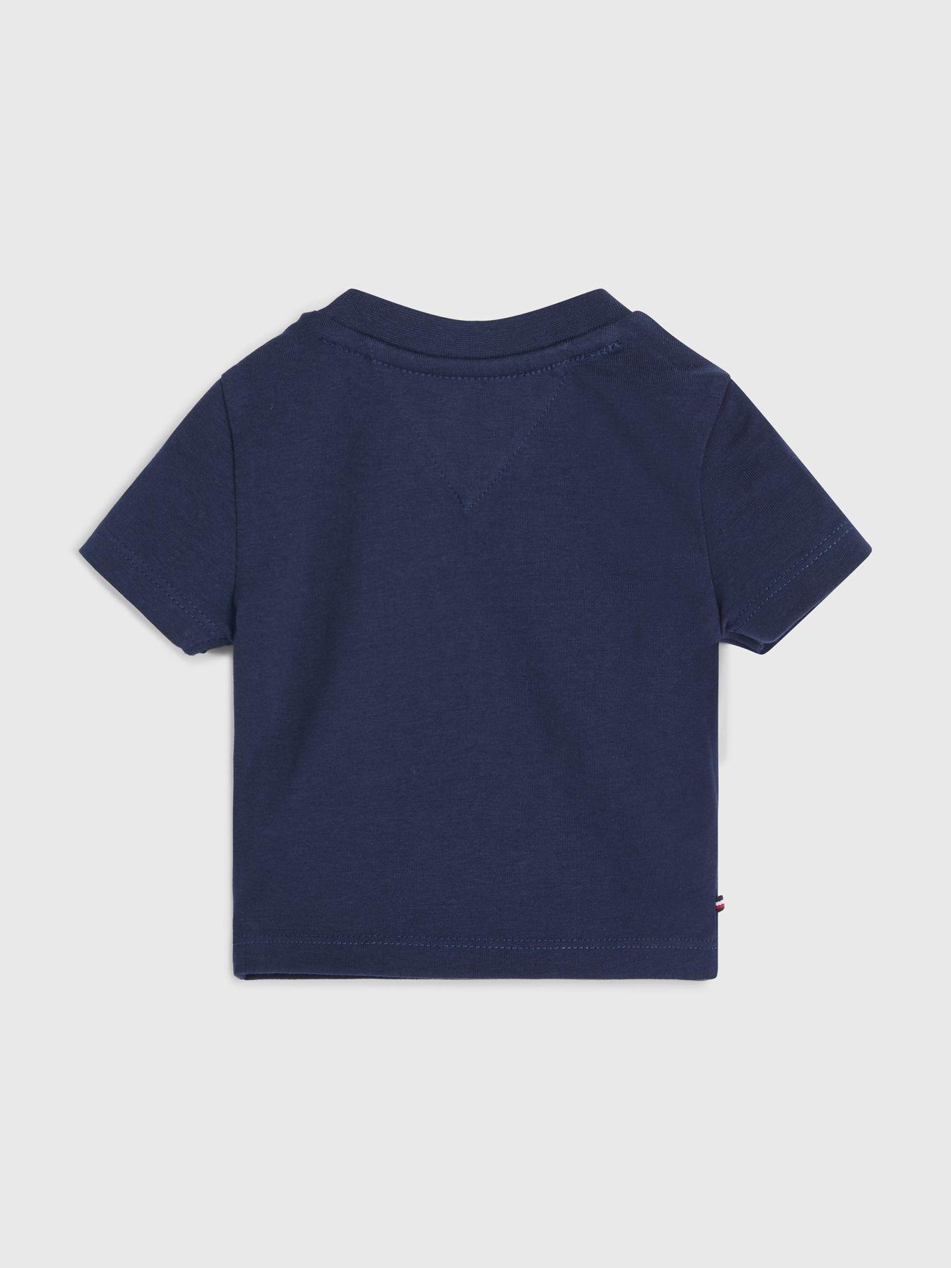 Polera De Algodón Con Logo Deep Azul Tommy Hilfiger-1