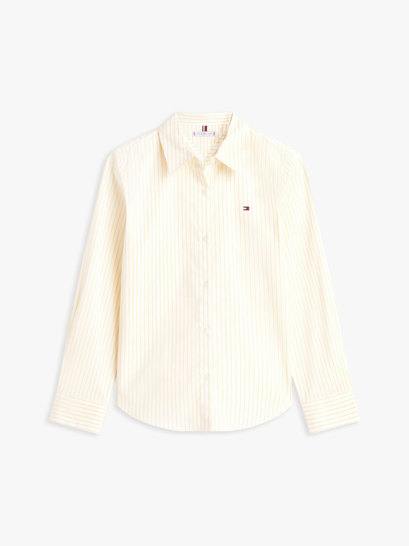 Camisa A Rayas Regular Fit Tommy Hilfiger Amarillo-4