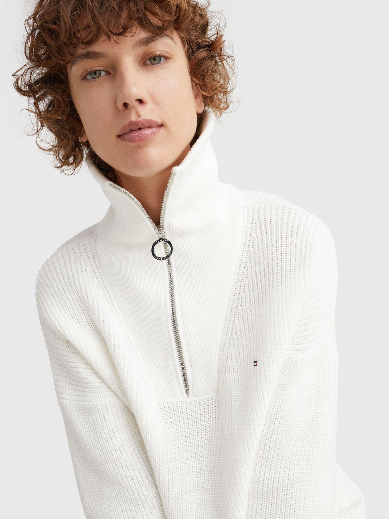 Sweater Relaxed Half Zip Blanco Tommy Hilfiger-2