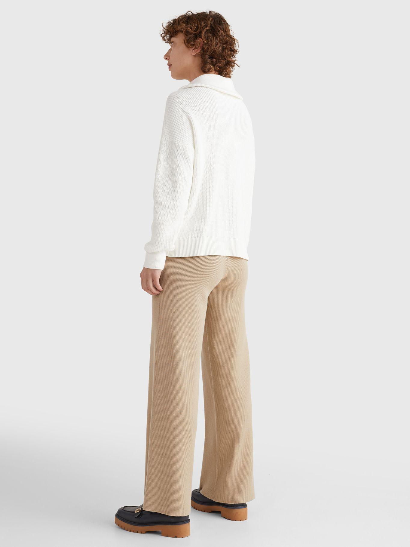 Sweater Relaxed Half Zip Blanco Tommy Hilfiger-1