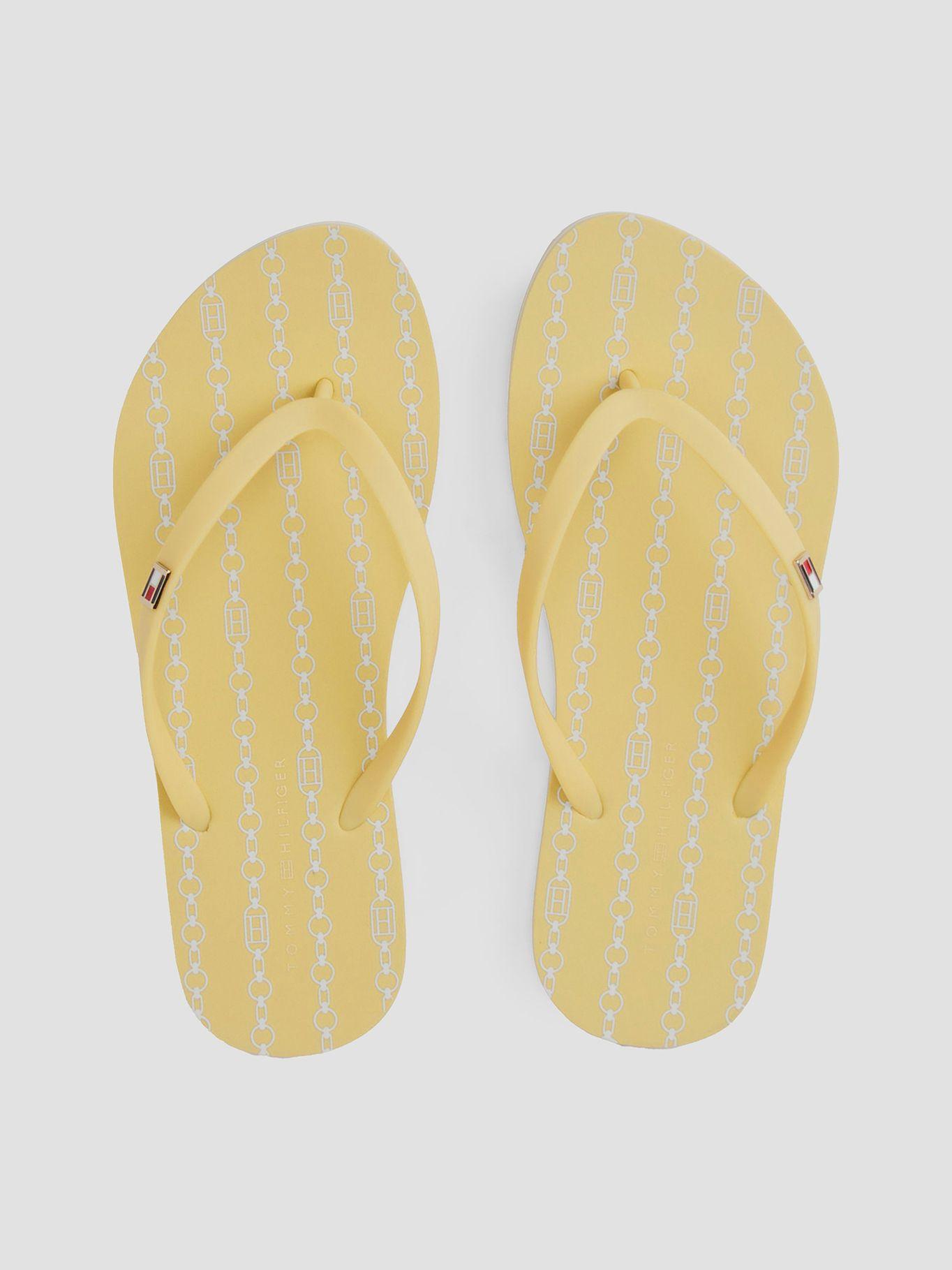 Sandalias Con Logo Esmaltado Amarillo Tommy Hilfiger-2