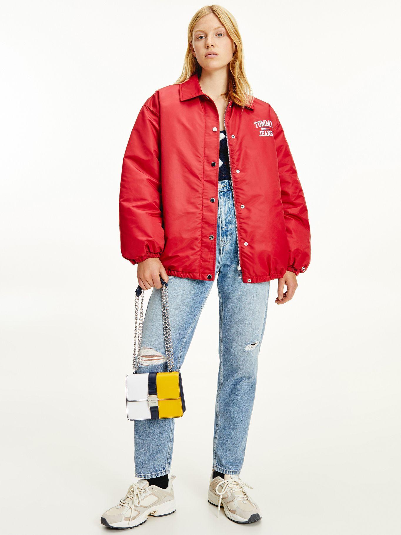 Chaqueta College Nailon Rojo Tommy Jeans F2-0