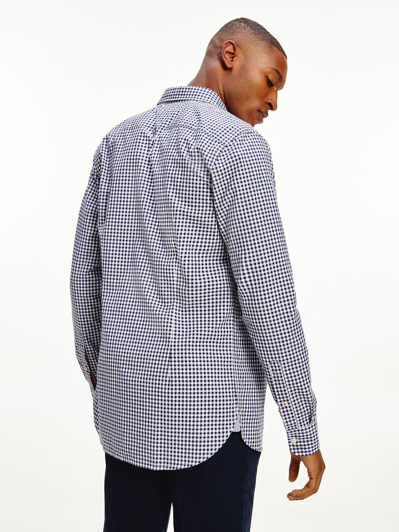Camisa Soft Gingham Slim Fit Azul Tommy Hilfiger-1