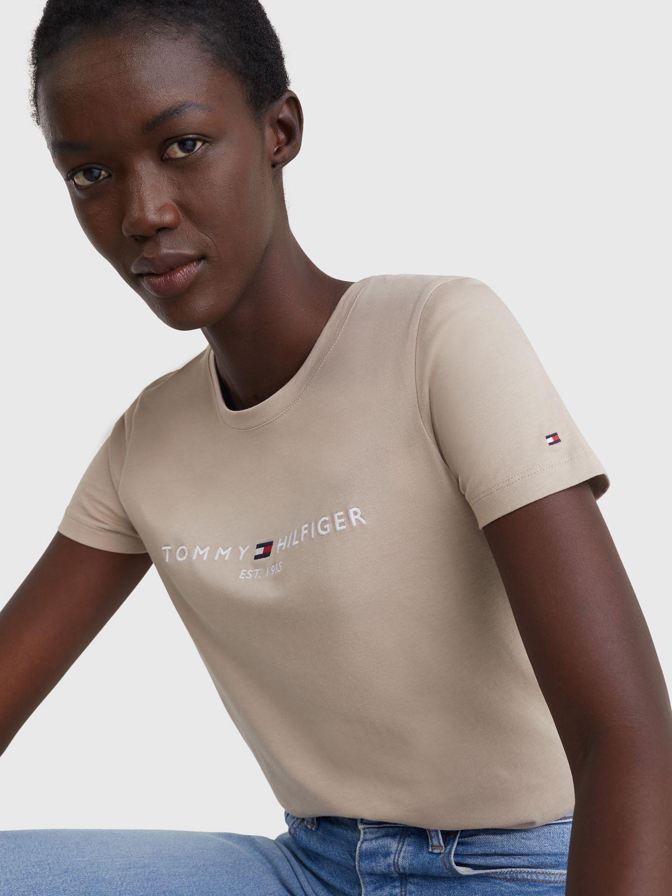 Polera Essential C-Neck Con Logo Beige Tommy Hilfiger-2